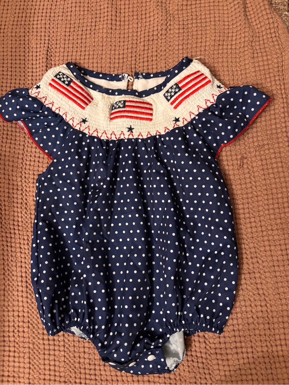 American flag smocked bubble